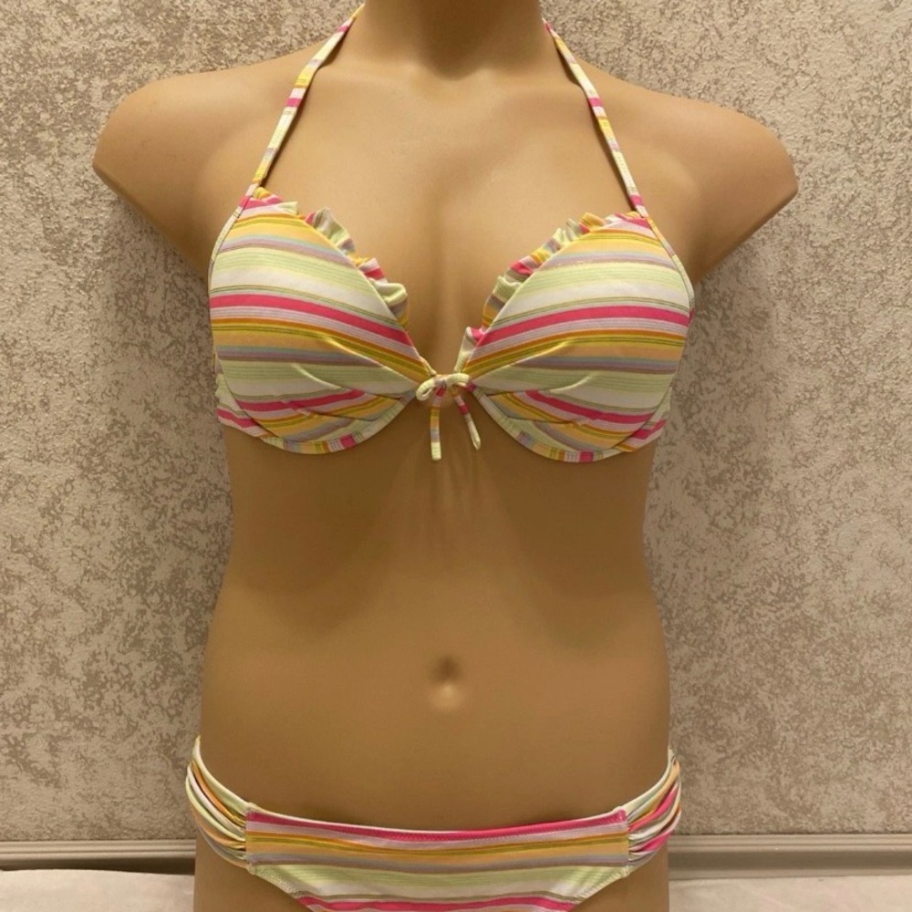 Victoria's Secret Multicolor Striped Bikini